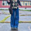 New Street Hip-hop Tooling Big Pocket Jeans Women High Waist Straight Trousers