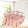 Sock Drying Rack Folding Laundry Clothes Hanger 32 Clips Plastic Rotatable Dryer Clothes Drying Racks Organization for Underwear
