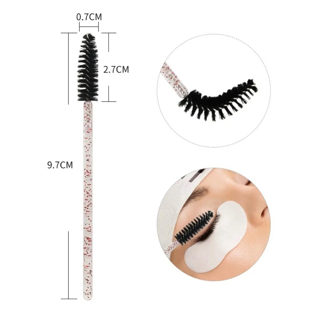 50Pcs Disposable Eyelash Brushes Bendable Crystal Eyebrow Brush Lash Extension Brushes Spoolies Mascara Wand Beauty Makeup Tools
