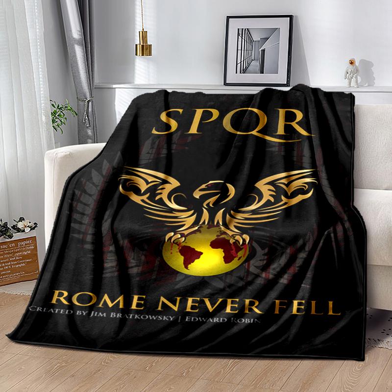 1pc Blanket SPQR Roman Eagle1 Print Design, Lightweight Blanket for Sofa, Bed- Soft &Warm, Gift for All Seasons like Christmas, Halloween