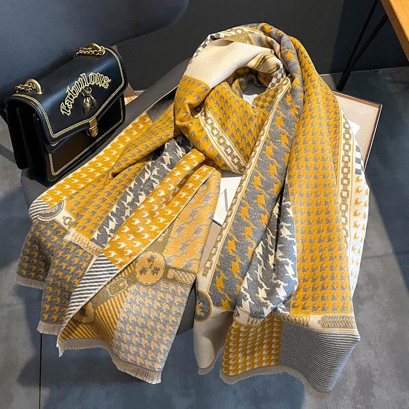 Šála Dámská Podzim a Zima Nová položka Směs kašmíru Oboustranná barva Teplý šátek Silný dlouhý šátek Špičkový smysl Módní a všestranný