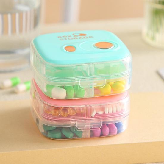 Yousheng Portable Pill Box, 8 Compartment Travel Pill Organizer, Sealing Waterproof Dustproof Medicine Case, for Daily Supplements And