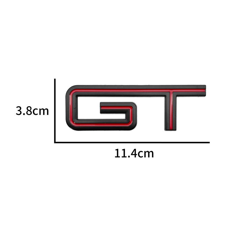 1Pc GT Logo 3D Chrome Metal Car Rear Trunk Logo Decal Badge Sticker For Mustang Shelby GT GT500 GT350 Car Styling Accessories