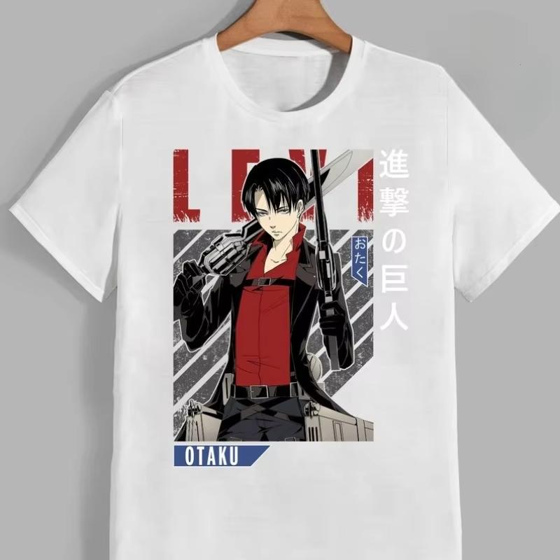 Attack on Titans Anime Oversize Tshirt Men Women Short Sleeve Casual Tees Cotton Streetwear Cosplay Casual Top Clothing Hip Hop
