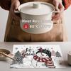Snowman Vinyl Christmas Placemats Set of 4, 12x18 Inch Washable Plastic Non-Slip Winter Table Mats for Party Kitchen Dining Decor