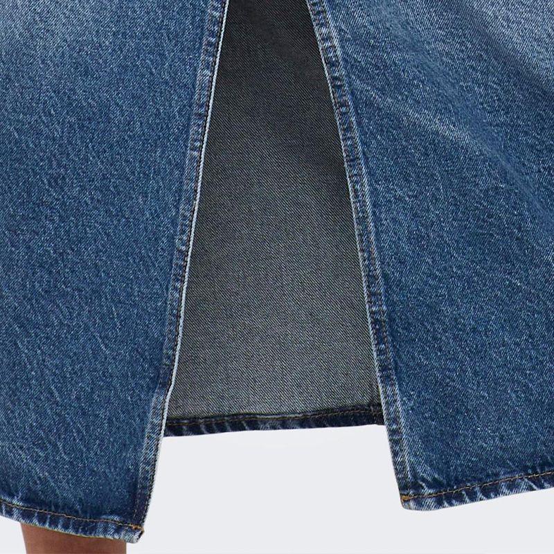 Langer Baumwoll-Jeansrock von Onlcilla NUR für Damen