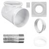 90 Degree Exhaust Hose Dryer Vent Wall Plate Dryer Vent Connector Kit Dryer Duct Connector Easy Installation Accessories