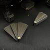 Metal Edc Fingertip Folding Fan Pressure Reducing Push Card Mechanical Coin Toy Anti Stress Relief Sensory Fidget Toy For Adults