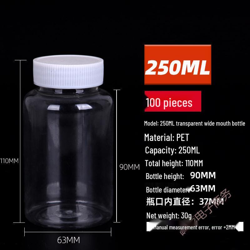 Transparent 0ml Small Plastic Dispensing Bottle with Sealed Lid for Liquid Medicine Samples