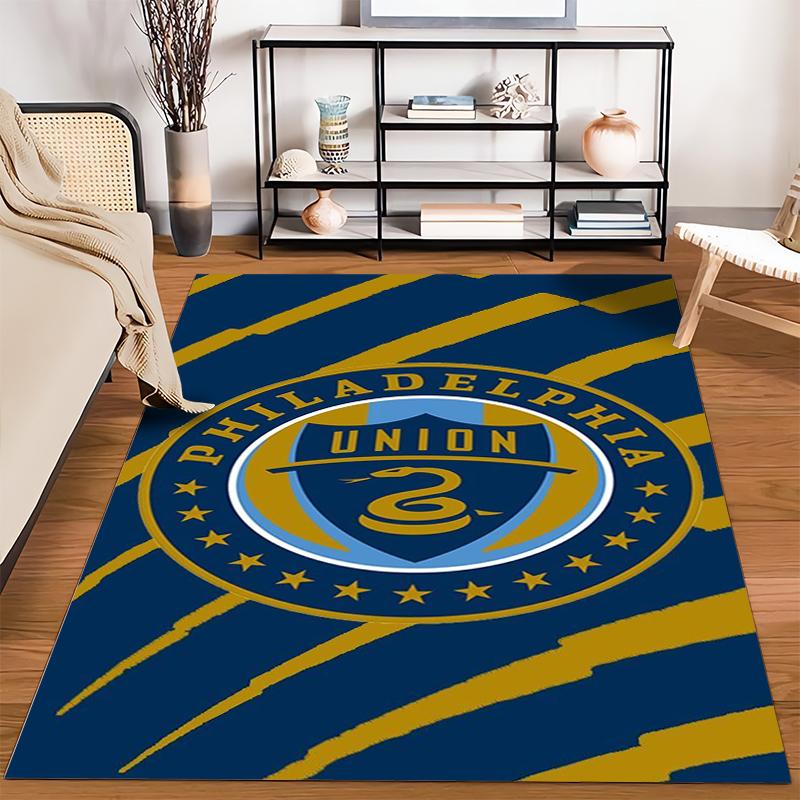 Philadelphia Union Logo Rug Non-slip Rug Suitable for Living Room and Bedroom Sofas