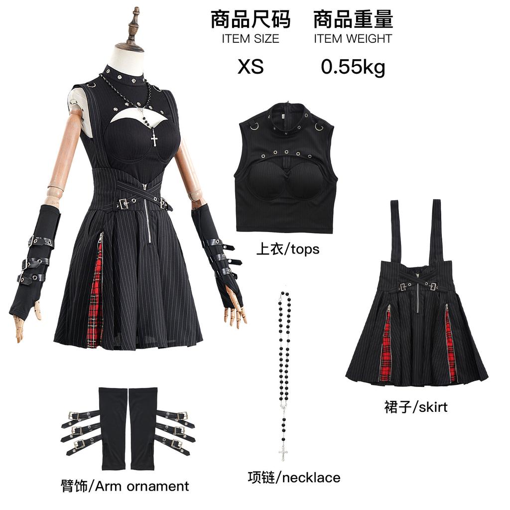 Misa Amane Death Note Cosplay Costume Gothic Lolita Dress, Halloween Stage Performance Outfit, Anime Gothic Fashion