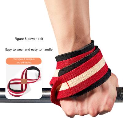 Strong Weightlifting Nonslip Wrist Wrap Figure 8 Weight Lifting Straps DeadLift Wrist Strap for Deadlift, Powerlifting