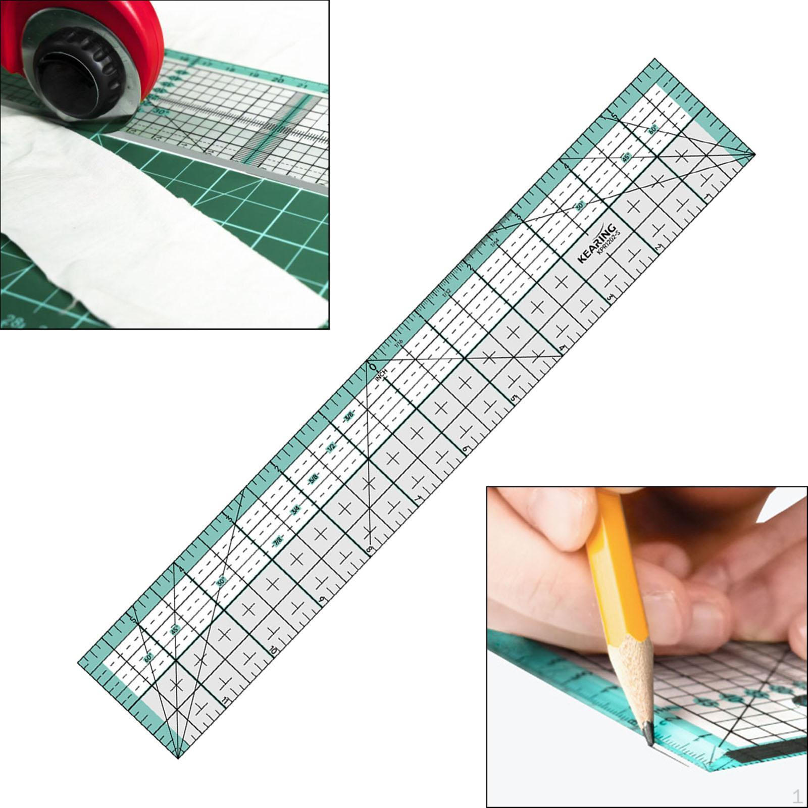 

Линейка для квилтинга AntiSlip Швейные пэчворк Многофункциональные шаблоны для 30.48cmx5.08cm