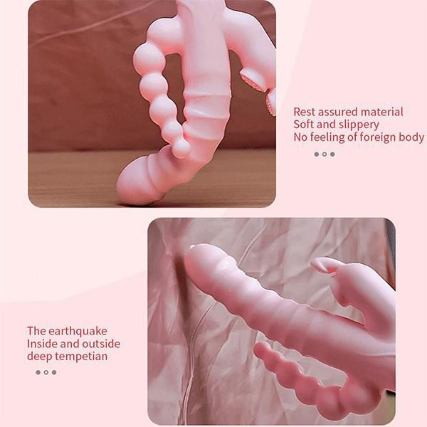 Adult Toys Dildo Vibrator Sex Toy Tongue Licking Double Rod Masturbation Rabbit Vibrator Adult Sex Product Vibrator for Women
