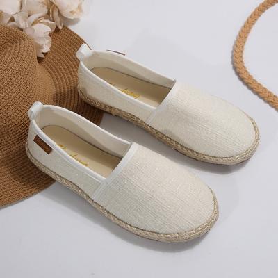 Sneakers Spring and Autumn New Large Size Flat Women's Shoes Simple and Comfortable Casual Hemp Rope Bottom Fisherman Shoes