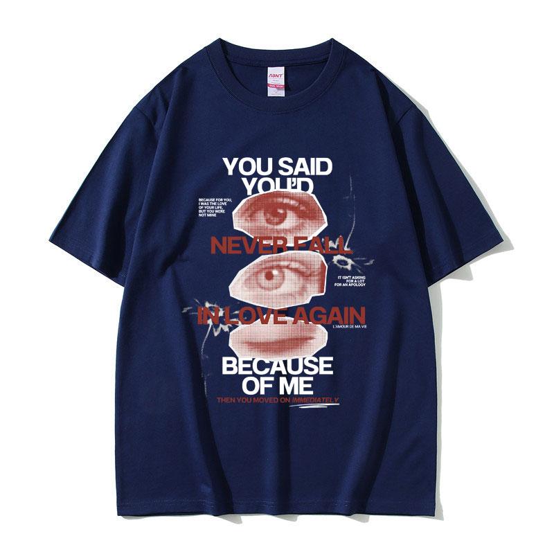 Lamour De Ma Vie Hit Me Hard and Soft Graphic Tshirts Unisex Women Hip Hop Oversized Tshirt Unisexs Fashion Art Aesthetic T Shrts