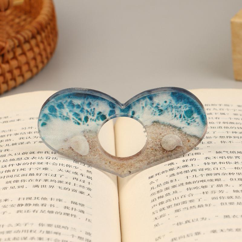 

1/2 шт. Креативный держатель страницы книги Океан Пляж Помощь для чтения Поддержка книги большим пальцем Расширитель книги Школьные принадлежности Удобная Смола Прочный