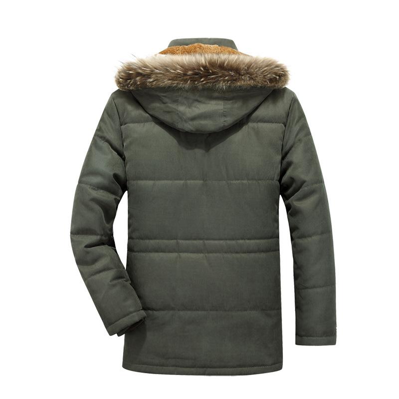 Winter Waterproof Fleece Hooded Parkas Men Solid Thick Warm Multi Pocket Safari Style Jackets Male Parka Outwear Coat Plus Size