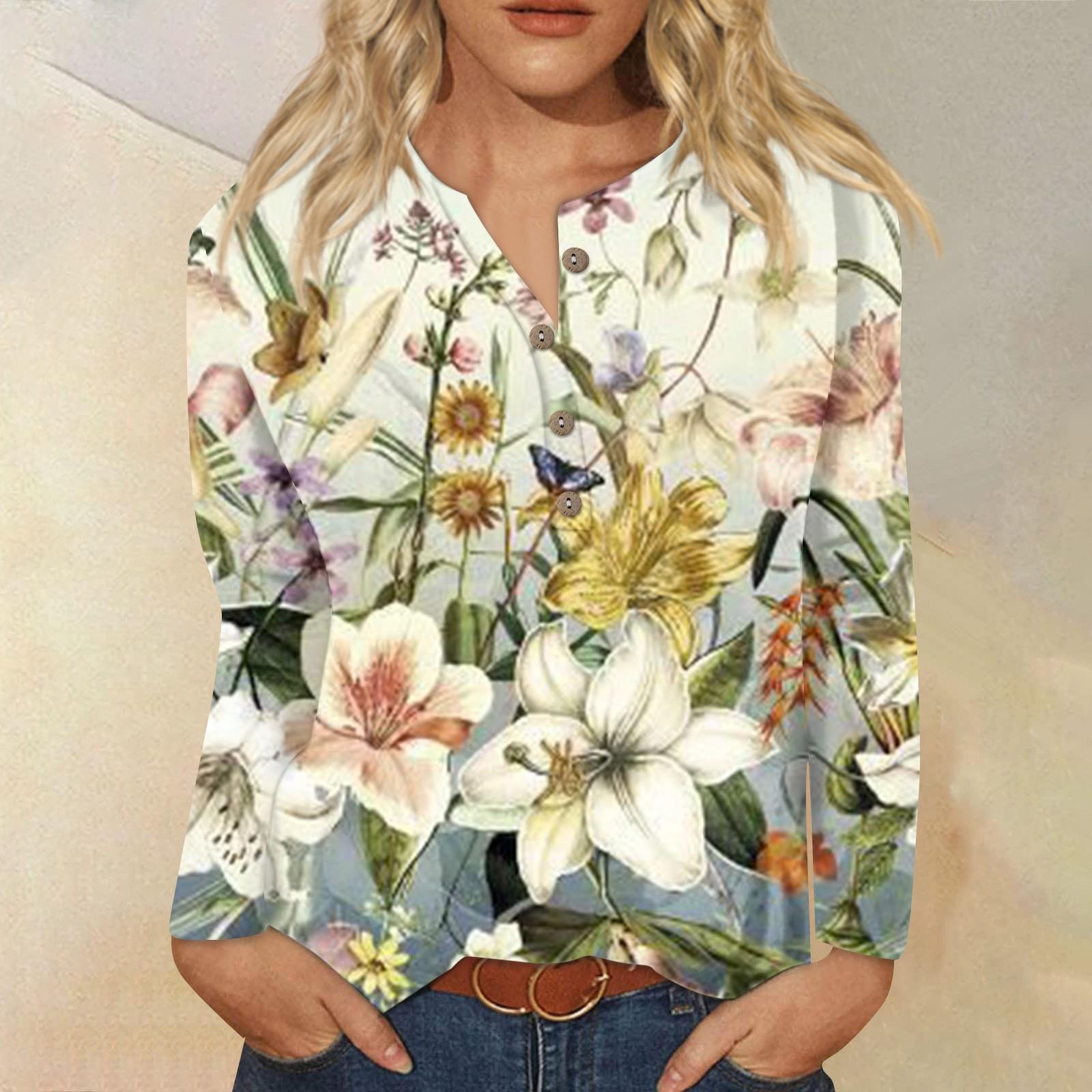 

Женская новая футболка с воротником на пуговицах, модная футболка с длинными рукавами и принтом в стиле ретро, ​​тонкий топ, повседневные топы XXXXL жёлтый