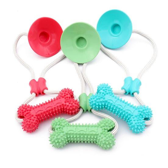 Yousheng Dog Chew Toy for Aggressive Chewers Suction Cup Tug of War Pull Toy Interactive Rope Puppy Teething Toy Dog Molar Bite Toy for Small Large