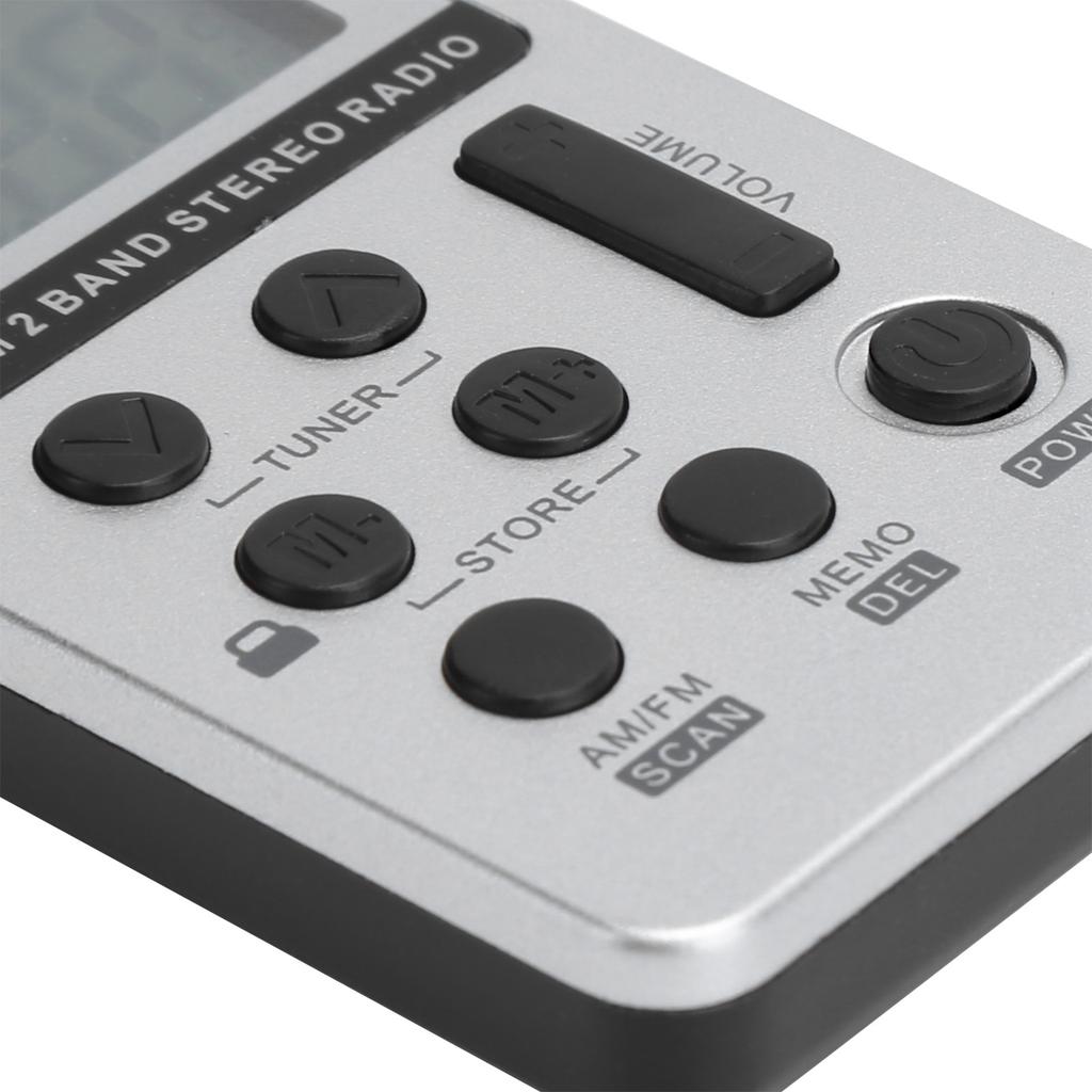 QQT103 Professional Radio Portable FMCelsiusAM Stereo Receiver LCD Display with Earphone