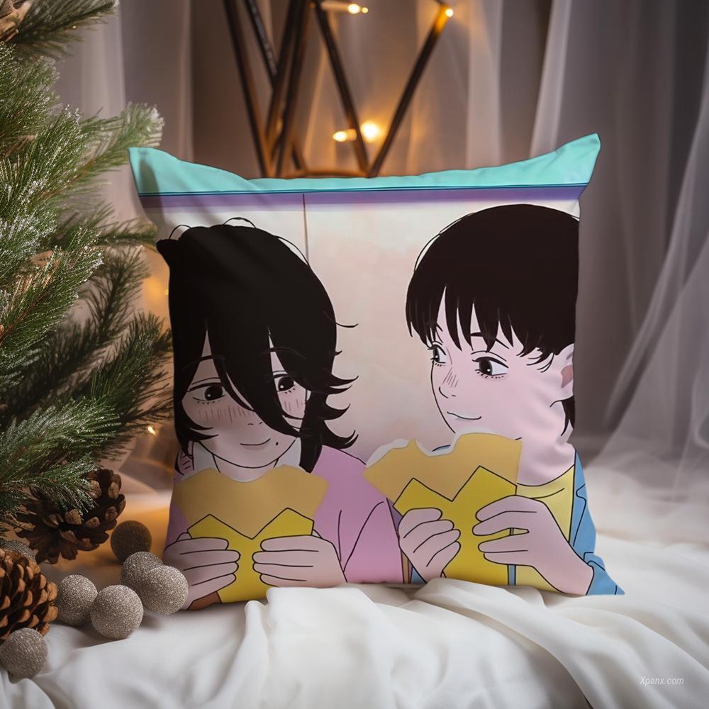 Anime Look Back S-Suddenly Cushion Cover Premium Comfort Reversible Pillow Cove -Two In One Design for Any Room & Car Interior