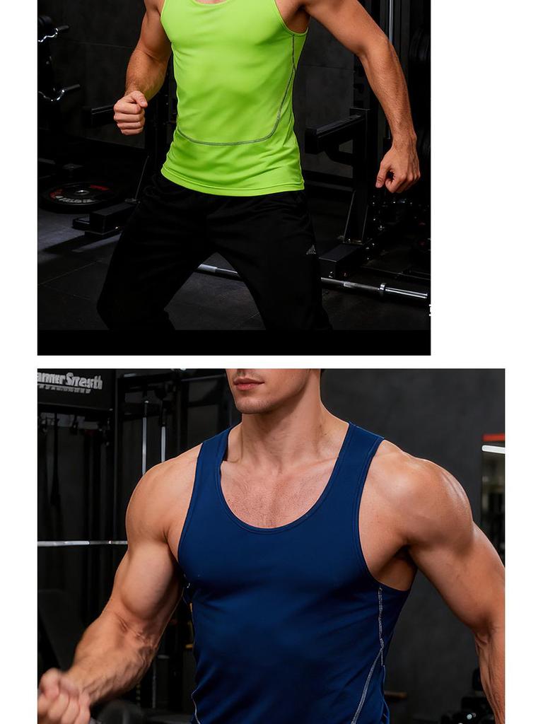 Men's Breathable Quick-Dry Slim Fit Sports Vest for Running, Training, and Basketball