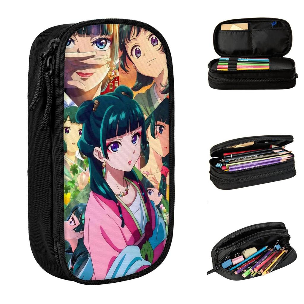 Maomao Anime Pencil Case Apothecary Diaries Pencilcases Pen Holder for Girl Boy Large Storage Bags School Supplies Stationery