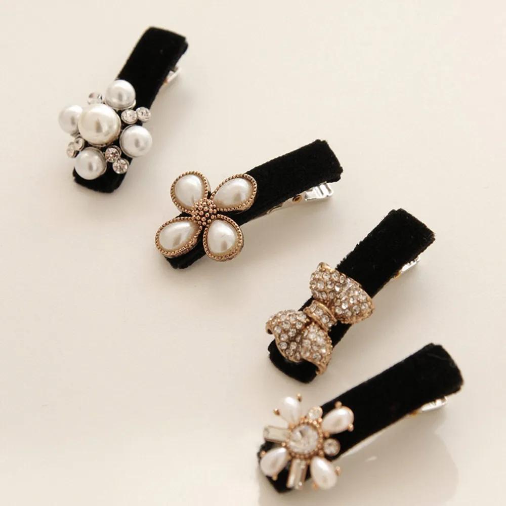 J Lauren Pearl Velvet Casting Point Hair Clip H01315