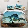 Jurassic Dino Bettwäsche Set 240x220cm 140x200 Queen Mikrofaser Bettbezug Set mit 2 Kissenbezügen für Jungen Kinder Kinderzimmer Dekor