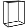 Console Table Black 60 X 35 X 75 Cm Tempered Glass