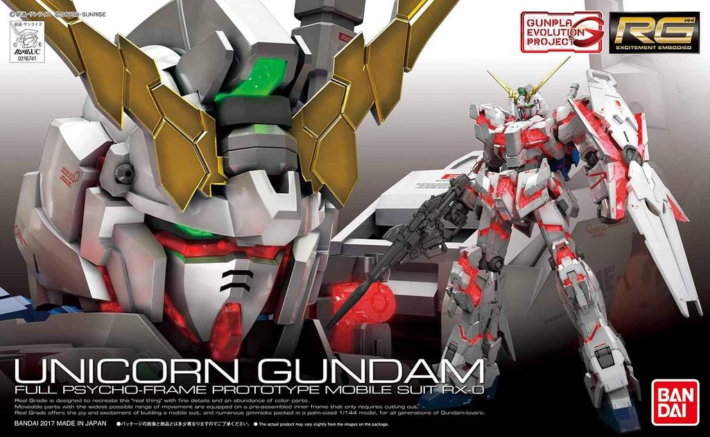 1/144 Scale Unicorn Gundam Model Kit - Pre-colored Parts, Mobile Suit Gundam UC Series
