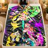 Flannel BlanketSplatoon Warm Soft Throw Blanket for Indoor Sofa Bed Living Room Use