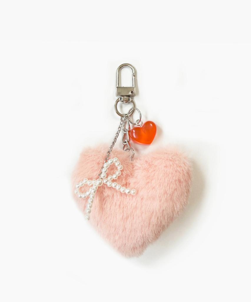 MONOFLUX Double Heart Ribbon Keyring