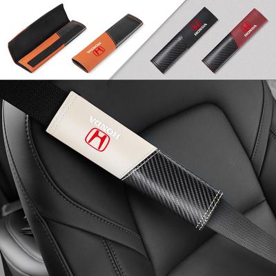 2pcs 3D Car Carbon Fiber Seat Belt Protector Cover Pads Decoration Accessories For Civic 10th 11th Gen Hrv Jazz Fit Accord