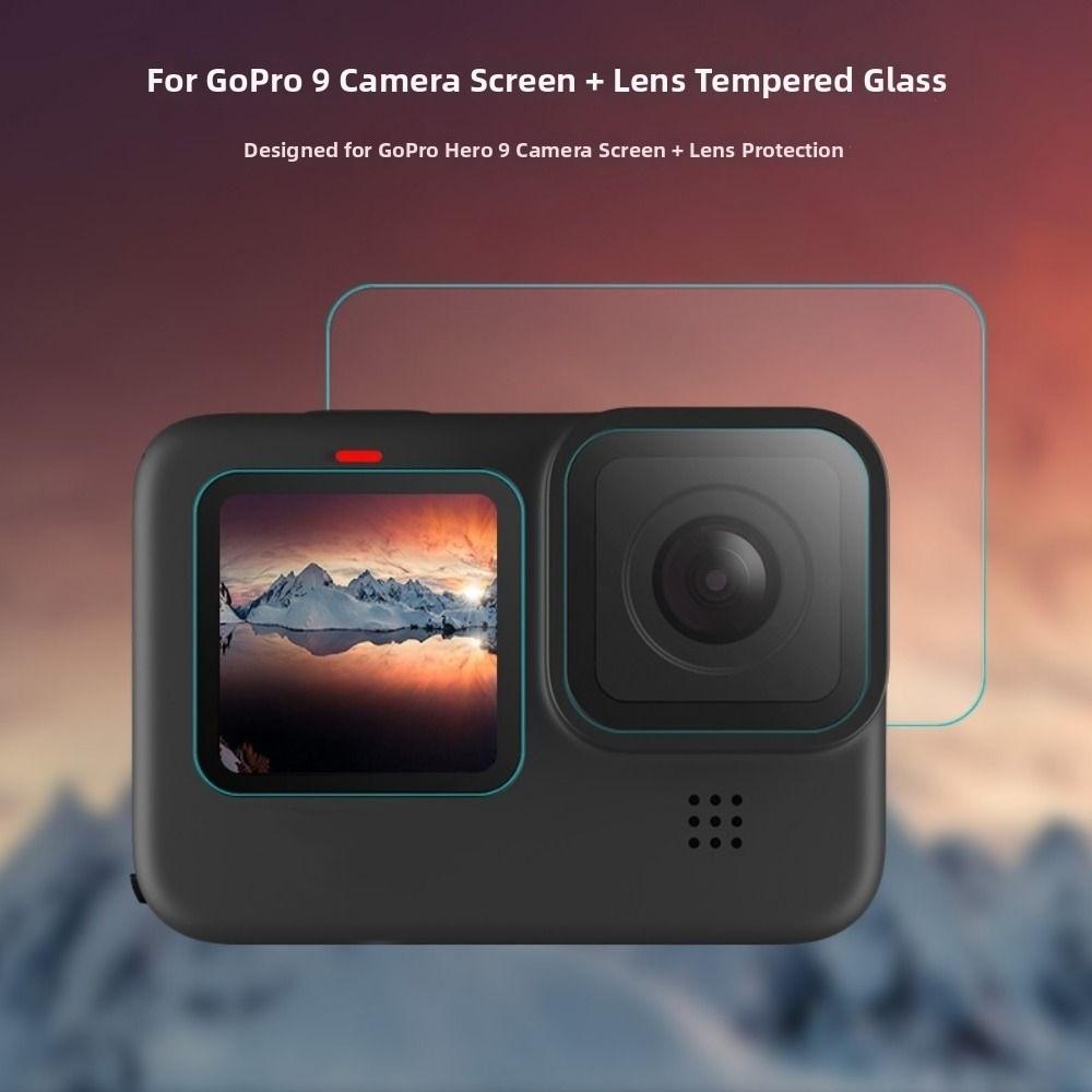 Anti Oil Anti Fingerprint Film Tempered Glass Black Screen Protector  for Go Pro Hero 11 10 9