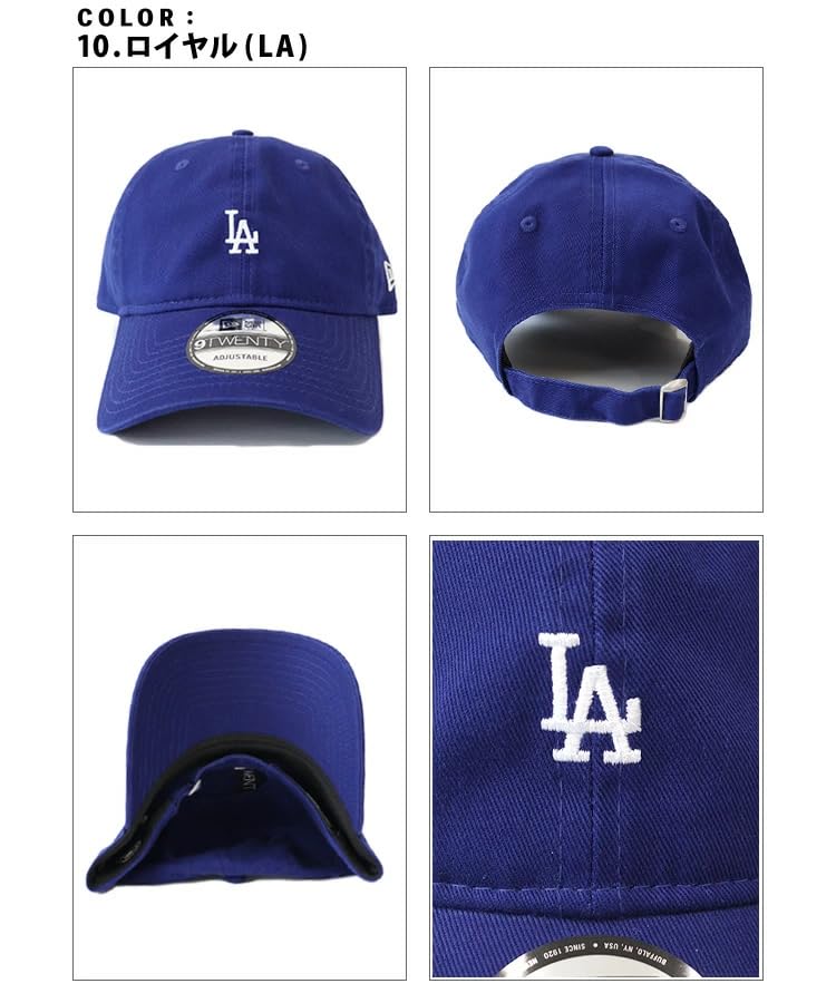 New Era 9TWENTY MLB MINI LOGO DONOBAN Exclusive Cap NY LA Baseball Cap with Mini Adjustable Cross Size Royal (14327441) Logo, Size, Strap, Unisex, 10.