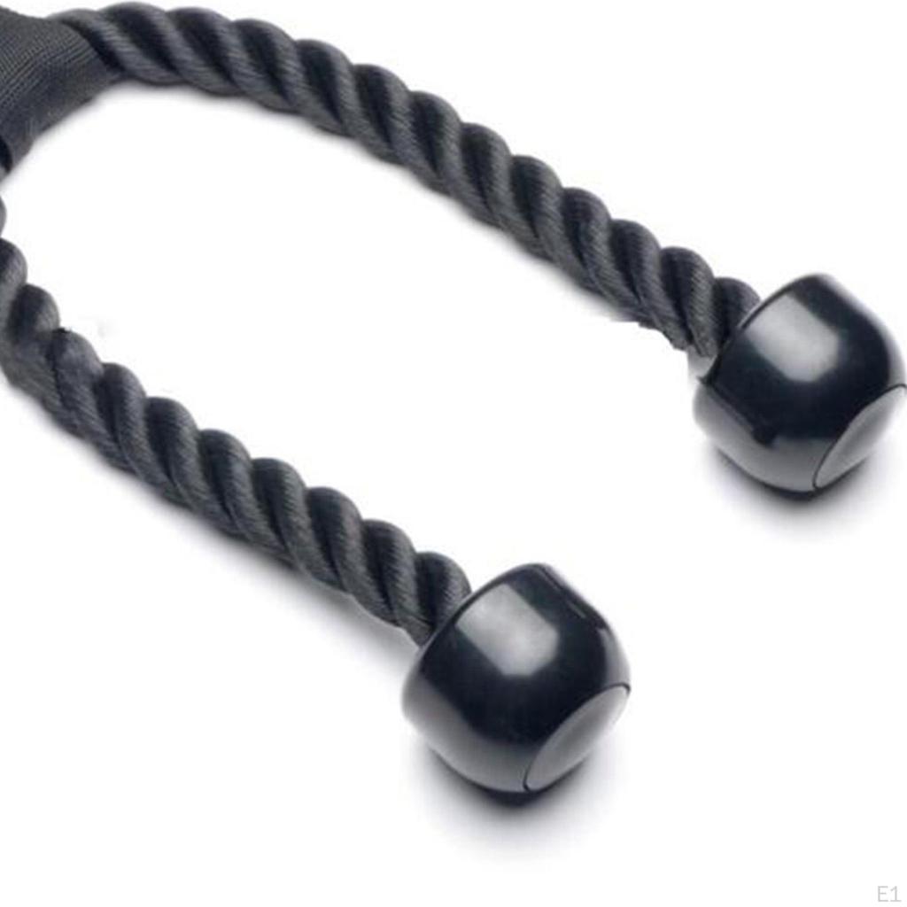 70cm Tricep Rope Pull Down Cable Easy to Grip Non Slip Heavy Duty Strength