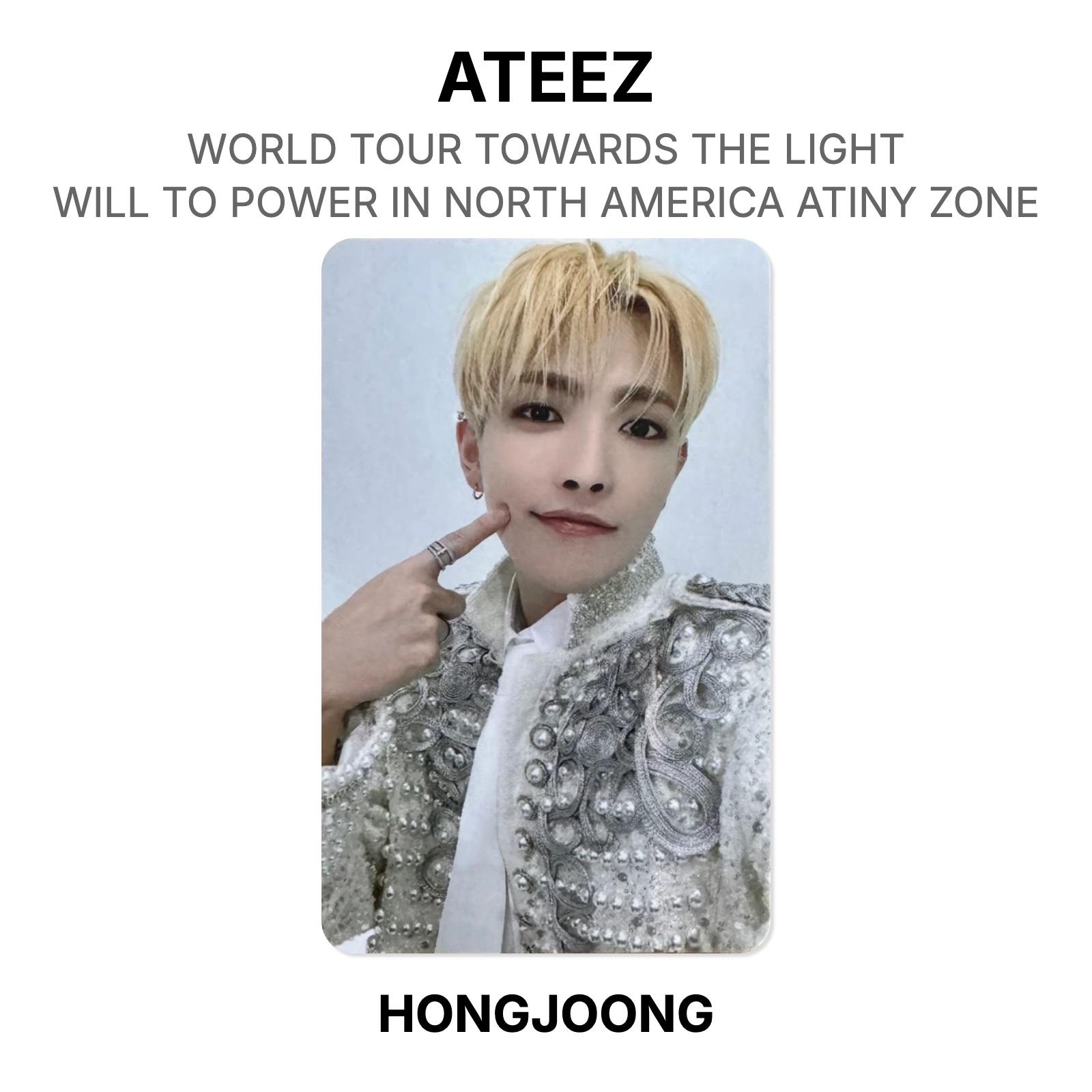ATEEZ WORLD TOUR TOWARDS THE LIGHT : WILL TO POWER IN NORTH AMERICA ATINY ZONE Official Photocard HONGJOONG