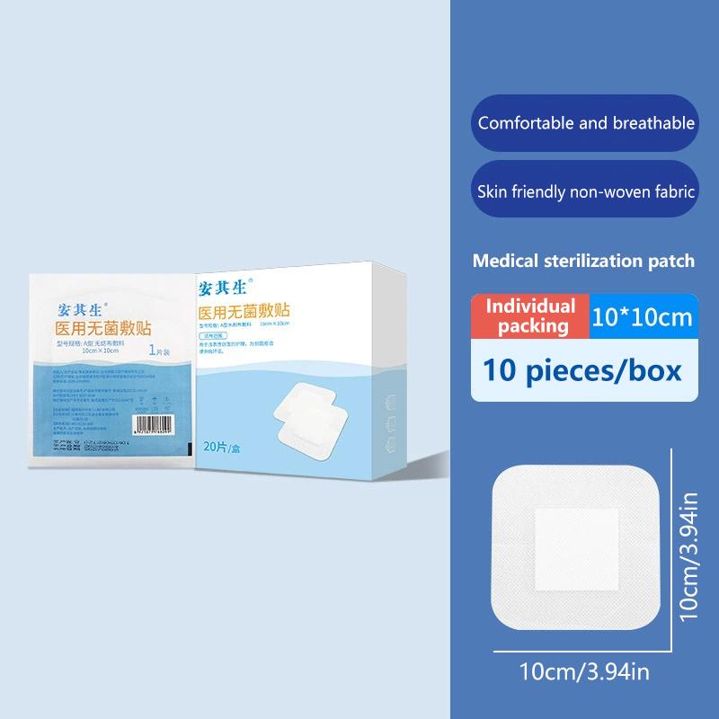 

10/20 шт. Самоклеящиеся пластыри Большие стерильные повязки Нетканые пластыри для ран Пластырь-бандаж Адгезивные бинты Кожный пластырь