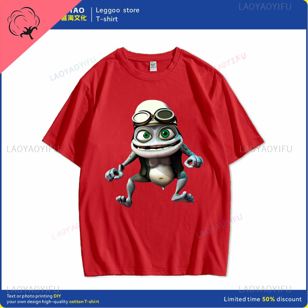 Crazy Frog T Shirt Crazy Frog TShirt Cotton Graphic Tee Shirt Short Sleeves Casual Men Cute Tshirt Hip Hop Harajuku Streetwear