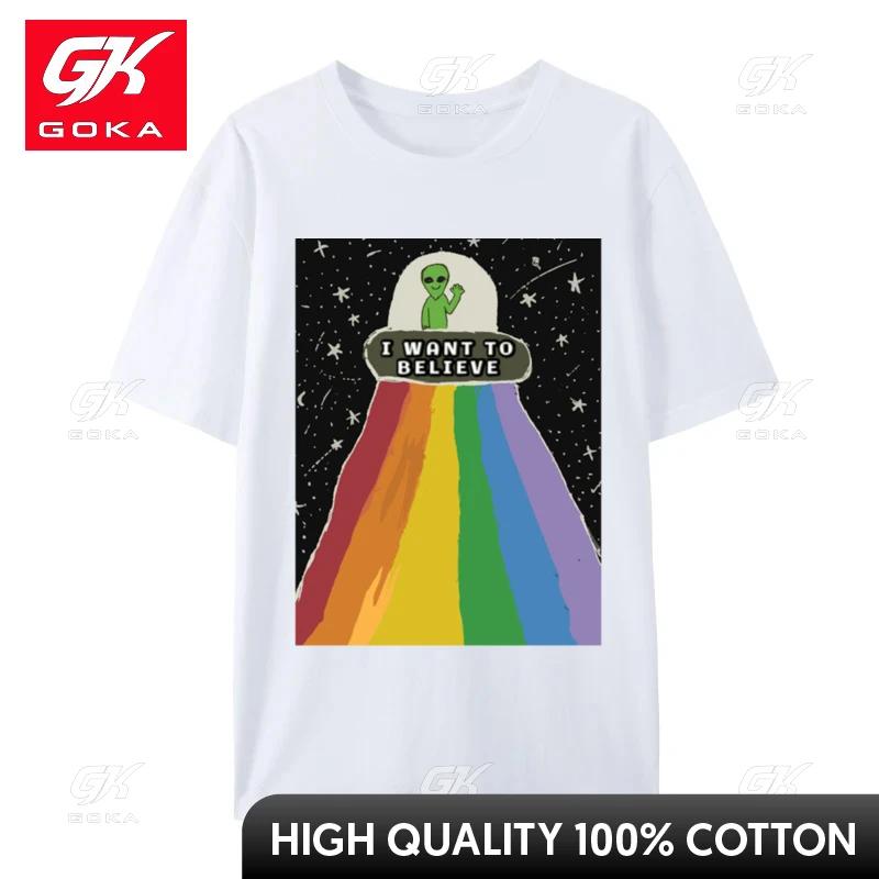 I Want To Believe Child Is Art Design Summer TShirts for Unisex Cool Fall Tops Shirts Rife Fitness Tight T Shirts Camisa Cotton