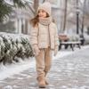 3Pcs Set Warm Winter Hat Scarf Gloves Set Fleece Lined Winter Accessories Set  Children