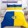 Leeds United Voetbal Beddengoed Set, 3 Delen, Comfortabel Huidvriendelijk Slaapkamer Dekbedovertrek Set