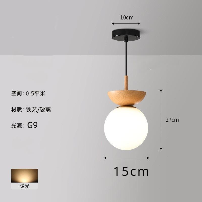 Lampen für Wohnzimmer Japanische Eingangstür Loggia Luftkorridor Flur Nordisch Balkon Runde Kugel Türleuchte LED Deckenleuchte