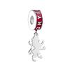 HARRY POTTER Sterling Silver Gryfindor House Slider Charm