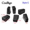 100pcs Cord Ends Lock Bell Stopper Rectangular Sliding Rope Clamp Paracord Sportswear Drawstring Bag Accessories 2 Hole Black