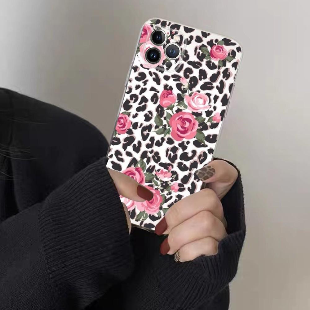 Leopardenmuster Handyhülle für iPhone 15 8 7 6 6S Plus X SE 2020 XR XS 14 11 12 13 Mini Pro Max Handyhülle