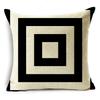 Poszewka na poduszkę Czarno-biała Prosty design Geometryczne szycie Pokrowiec na poduszkę do sofy, biura, na drzemkę 40*40cm/45*45cm/50*50cm