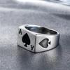 Cool Mens Biker Casino Lucky Poker Ring Jewelry Men Stainless Steel Size 7-15